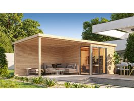 Solid Biarritz tuinhuis met overkapping - Hogedruk geïmpregneerd Foto van Solid Biarritz tuinhuis met overkapping - Hogedruk geïmpregneerd