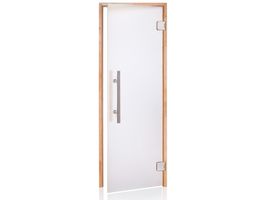 Hot Orange Saunatür Premium 70x190 cm Milchglas 8 mm Erle Foto von Hot Orange Saunatür Premium 70x190 cm Milchglas 8 mm Erle