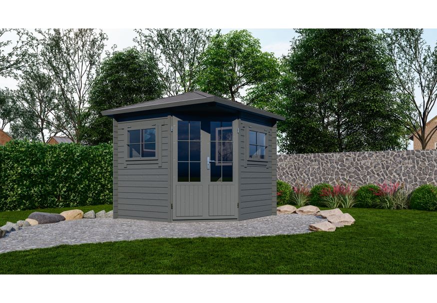 Interflex blokhut 2555 Plus - exterieur gecoat Foto van Interflex blokhut 2555 Plus - exterieur gecoat
