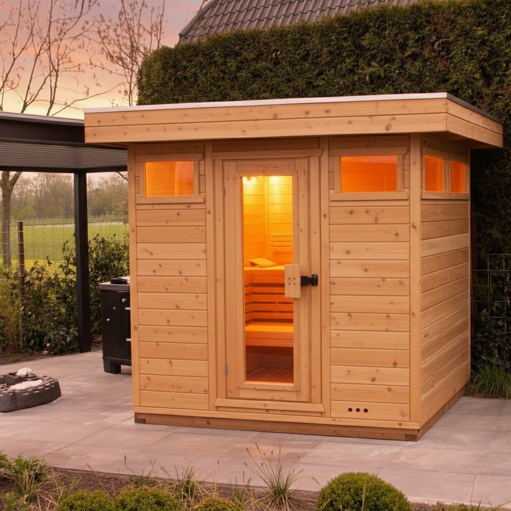 Foto von Azalp Außen Sauna Noor 249x223 cm
