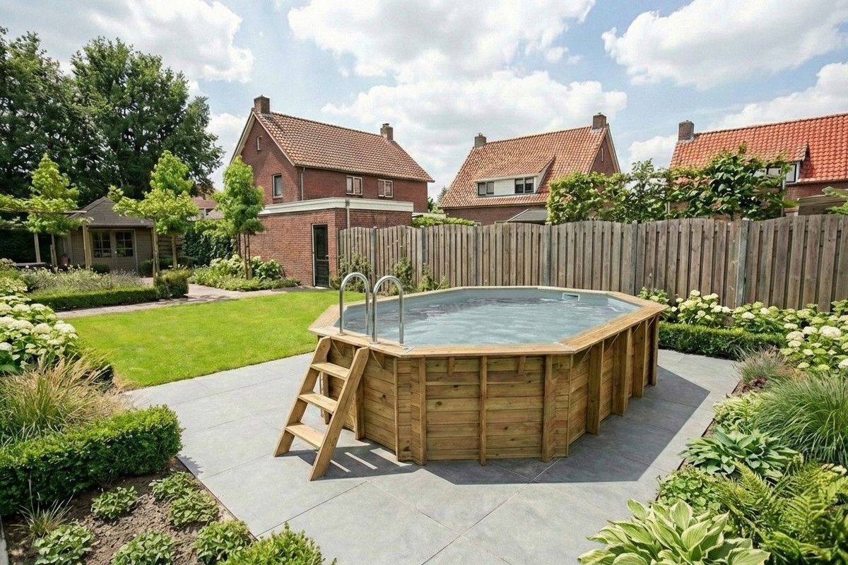 Ubbink Océa 550 x 355 x 120 cm houten zwembad