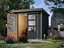 Foto van Karibu 12286 Jupiter 2 tuinhuis - antraciet|grijsaluminium