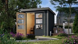 Karibu 12286 Jupiter 2 tuinhuis - antraciet|grijsaluminium Foto van Karibu 12286 Jupiter 2 tuinhuis - antraciet|grijsaluminium