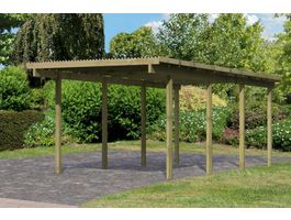 Foto von Karibu 62029 Eco Doppelcarport aus Holz 2 - imprägniert