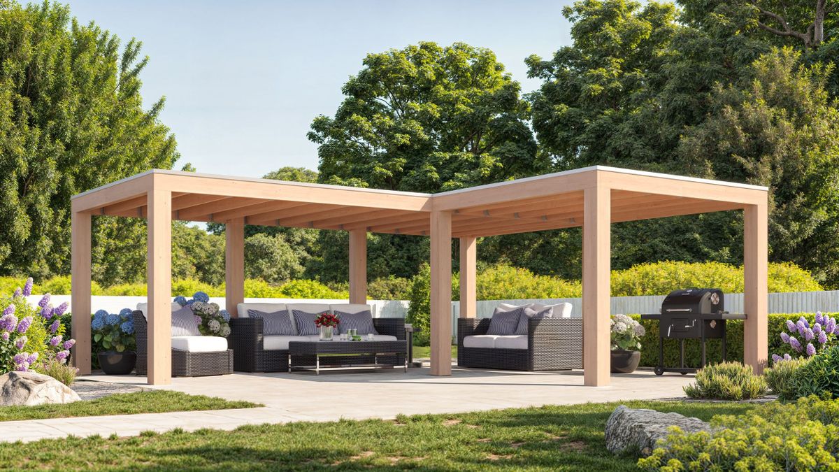 WoodAcademy Douglas overkapping L-model Ruby Excellent