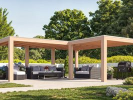 WoodAcademy Douglas overkapping L-model Ruby Excellent Foto van WoodAcademy Douglas overkapping L-model Ruby Excellent