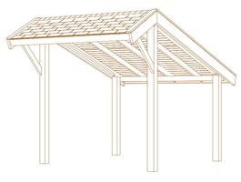 Foto von CarpGarant Hölzerne Schuppen mit Schleppdach Douglas