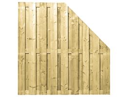 Azalp tuinscherm vurenhout hoek-links verticaal Foto van Azalp tuinscherm vurenhout hoek-links verticaal