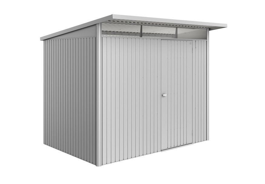 Biohort Berging AvantGarde ECO Gr. A5 zilver -metallic met standaard deur Foto van Biohort Berging AvantGarde ECO Gr. A5 zilver -metallic met standaard deur