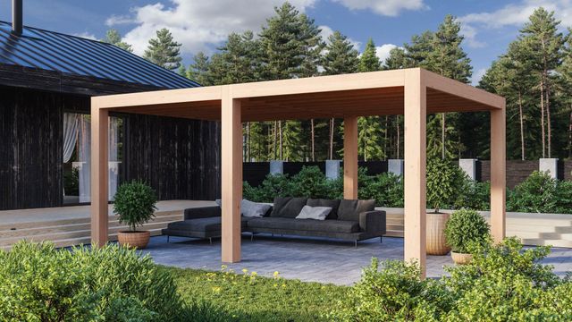 Foto van WoodAcademy Ruby Excellent Douglas Overkapping 680x300 cm