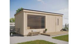 Interflex buitensauna Carel XL Foto van Interflex buitensauna Carel XL