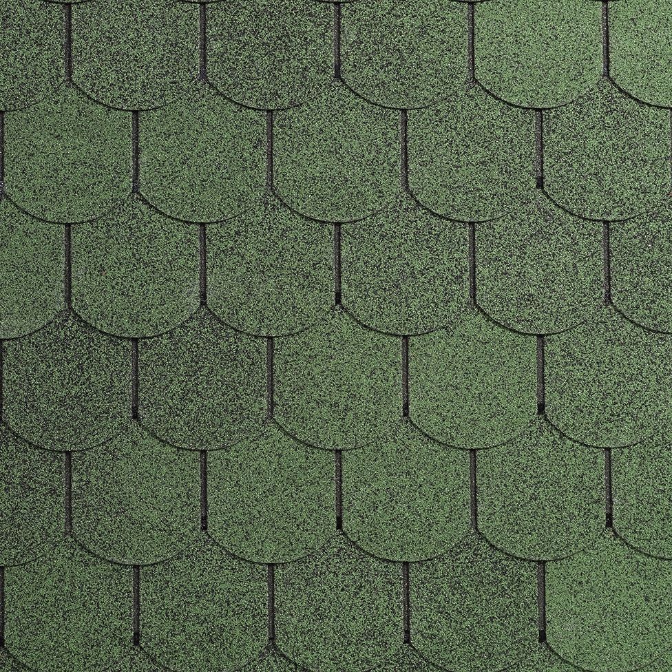 Interflex beverstaart shingles 3m² - groen