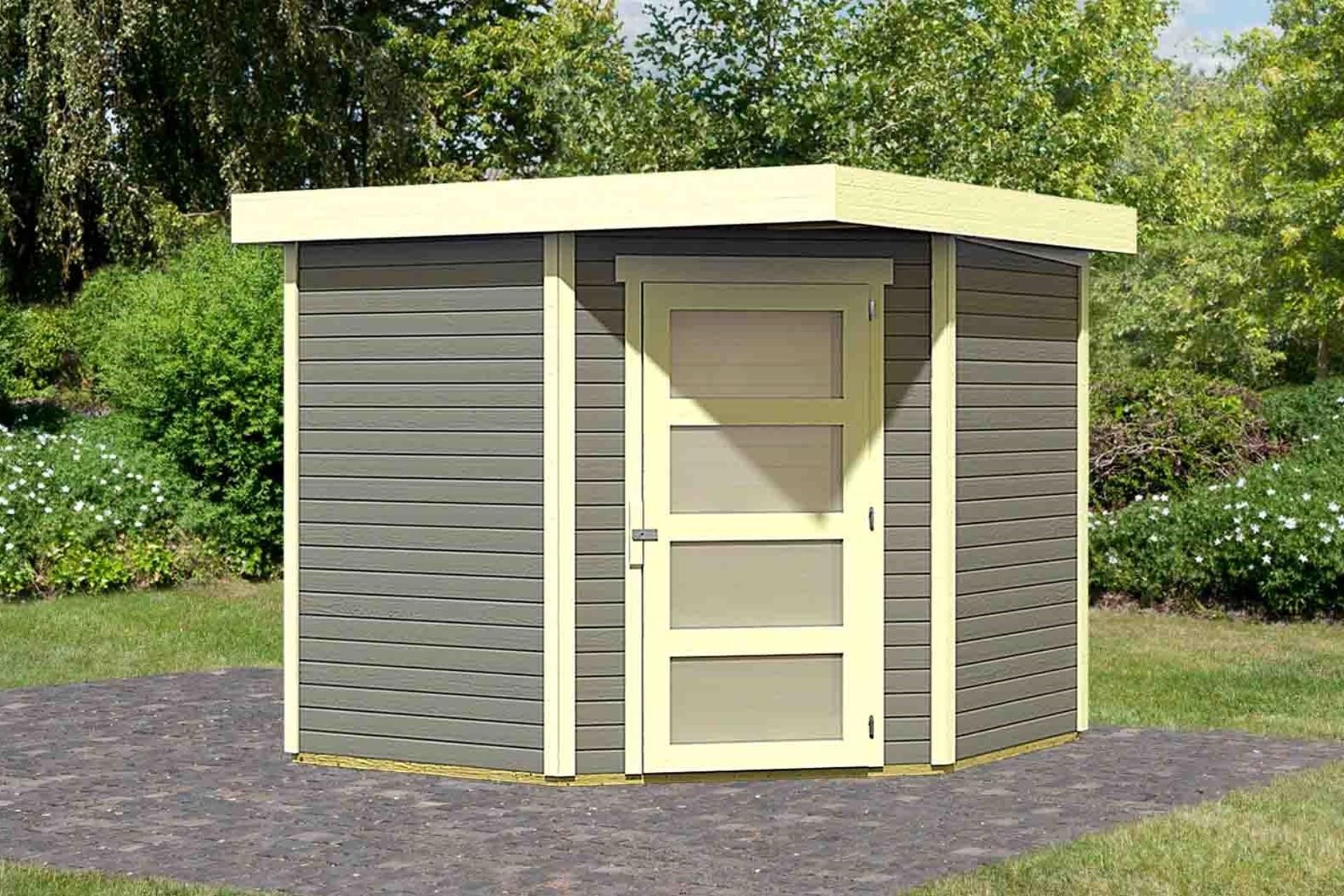 Foto der Karibu 73471 Schwandorf 5 Gartenhaus - Terragrau