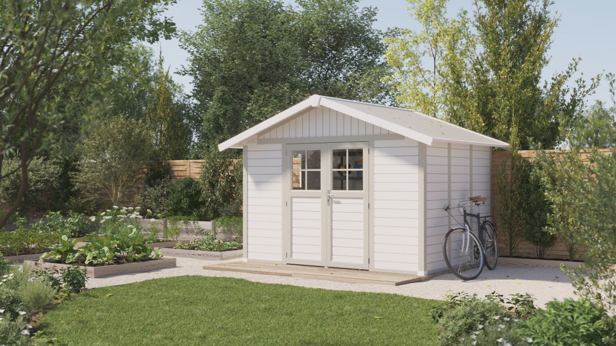 Grosfillex 22907140 DECO H7.5 - Kunststoff Gartenhaus grau-grün