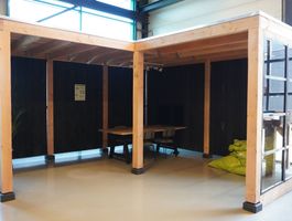 Foto van WoodAcademy Douglas overkapping L-model Moonstone Excellent Nero - Showroom Model
