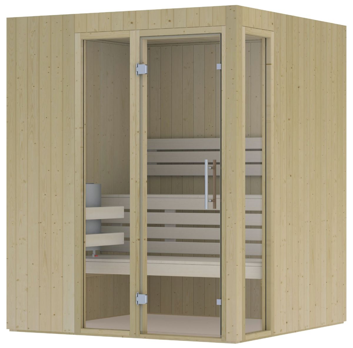 Hot Orange Fleur Binnensauna