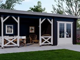 Interflex Hölzerne Schuppen mit Satteldach 6732 - gestrichen Foto von Interflex Hölzerne Schuppen mit Satteldach 6732 - gestrichen