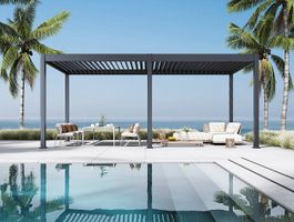 Porchenzo E-Paros aluminium pergola - Anthrazit Foto von Porchenzo E-Paros aluminium pergola - Anthrazit