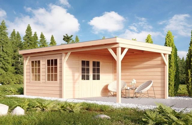 WoodAcademy Gartenhaus mit Überdachung Cullinan