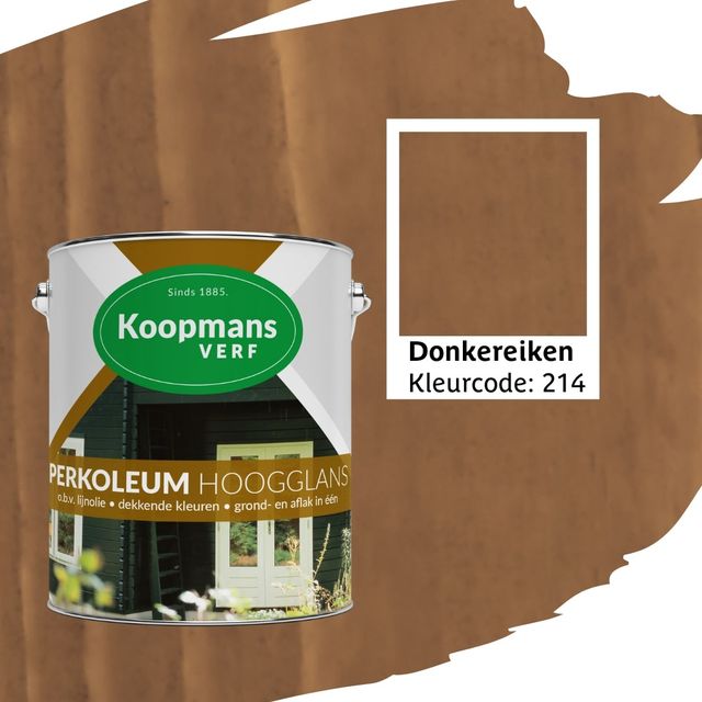Foto van Koopmans Perkoleum, Donkereiken 214, 2,5L Hoogglans (O)