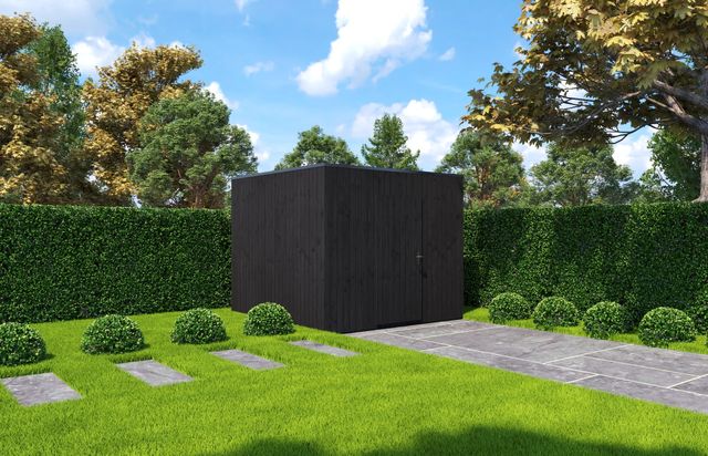 Grandiwood houten tuinhuis Kubix - zwart