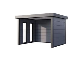 Telluria Singolo 3630 metalen overkapping met zijraam Foto van Telluria Singolo 3630 metalen overkapping met zijraam