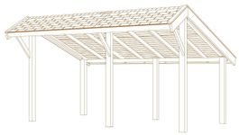 Foto von CarpGarant Hölzerne Schuppen mit Schleppdach Douglas