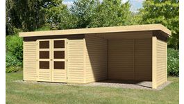 Foto van Karibu 77737 Askola 5 tuinhuis met overkapping