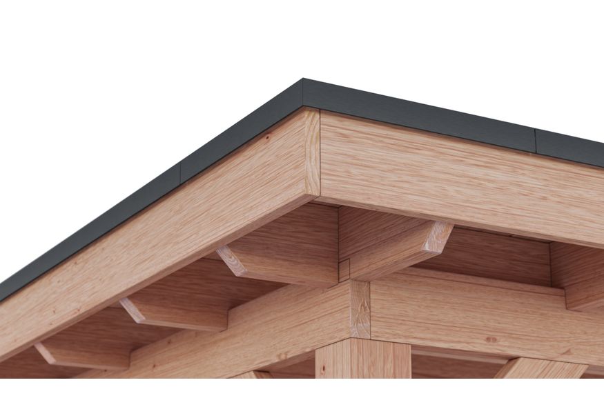 Azalp aluminium daklijstset 45x45 mm - zwart. Cat 14* Foto van Azalp aluminium daklijstset 45x45 mm - zwart. Cat 14*