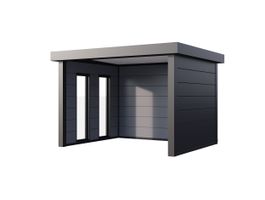 Foto van Telluria Singolo 3630 metalen overkapping met zijraam