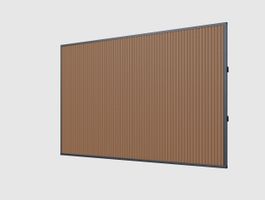 Foto van Porchenzo WPC design wand 400 cm - teak