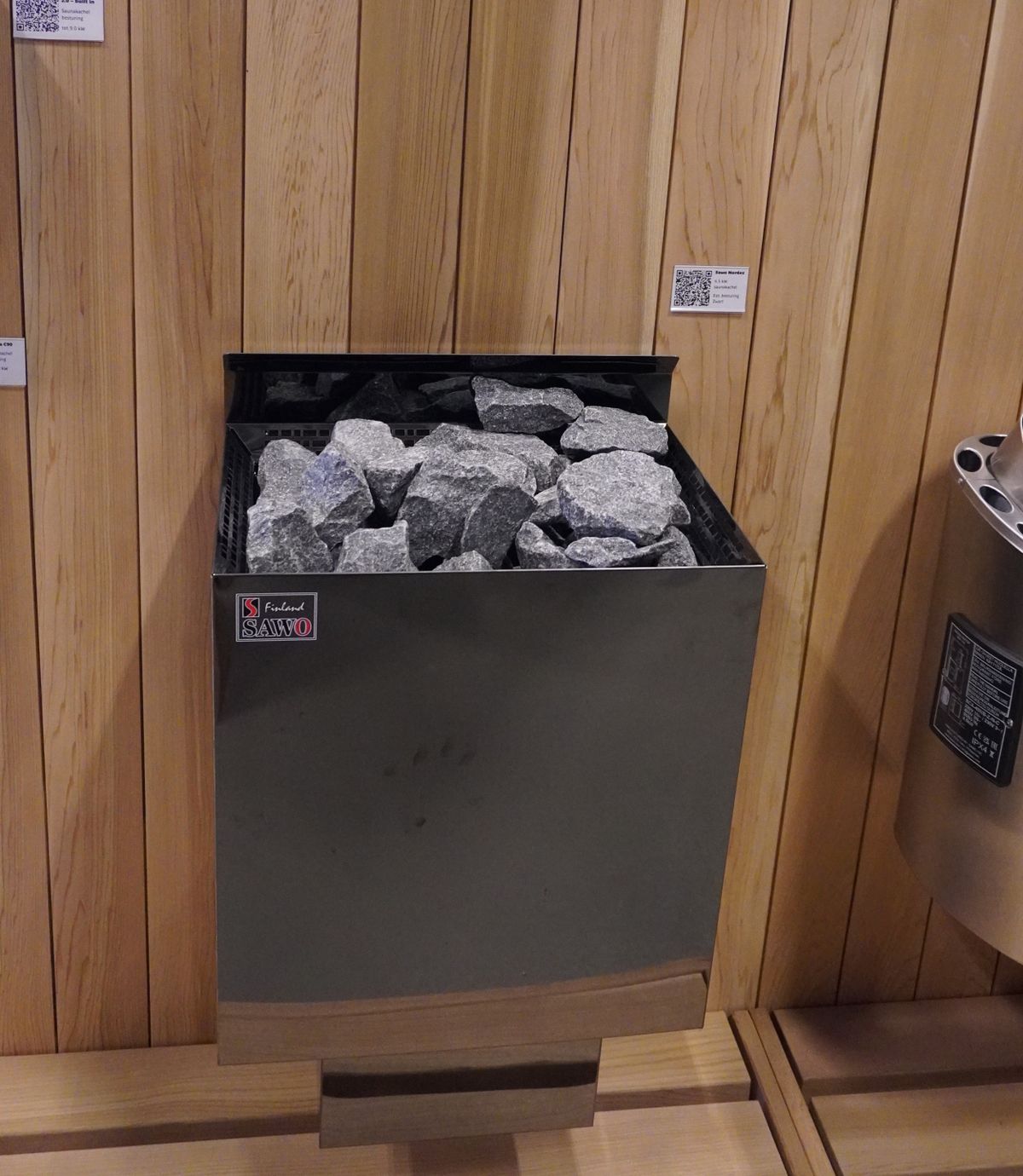 Sawo NRN-45NS-BL-Z-C Nordex saunakachel - zwart - Showroom Model