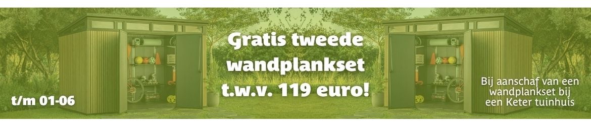 Keter wandplankset 1+1 gratis