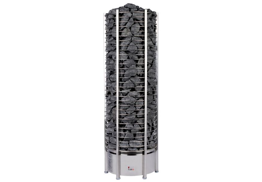 Sawo saunakachel Tower Round - 12 kW - ext. (TH6-120NS-P) Foto van Sawo saunakachel Tower Round - 12 kW - ext. (TH6-120NS-P)