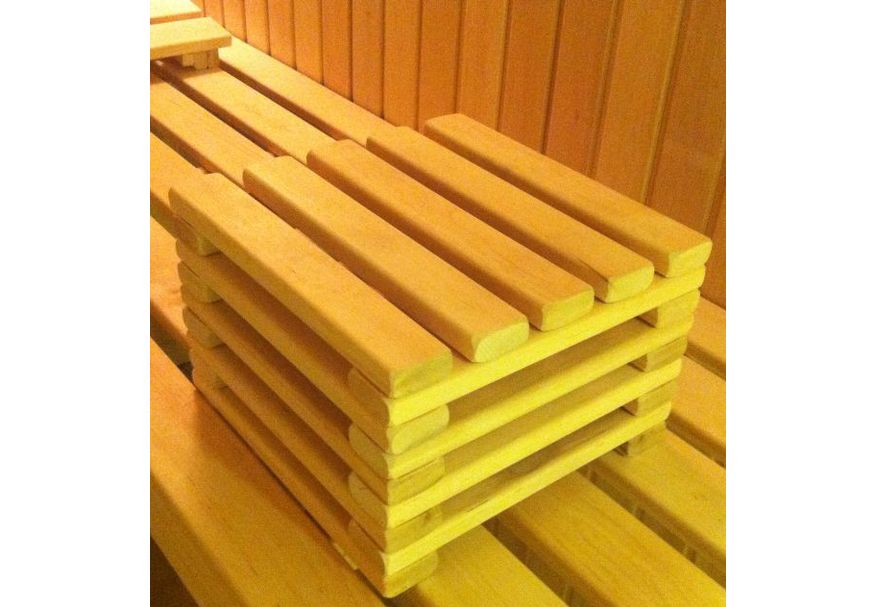 Azalp Sauna Voetsteun elzen Foto van Azalp Sauna Voetsteun elzen