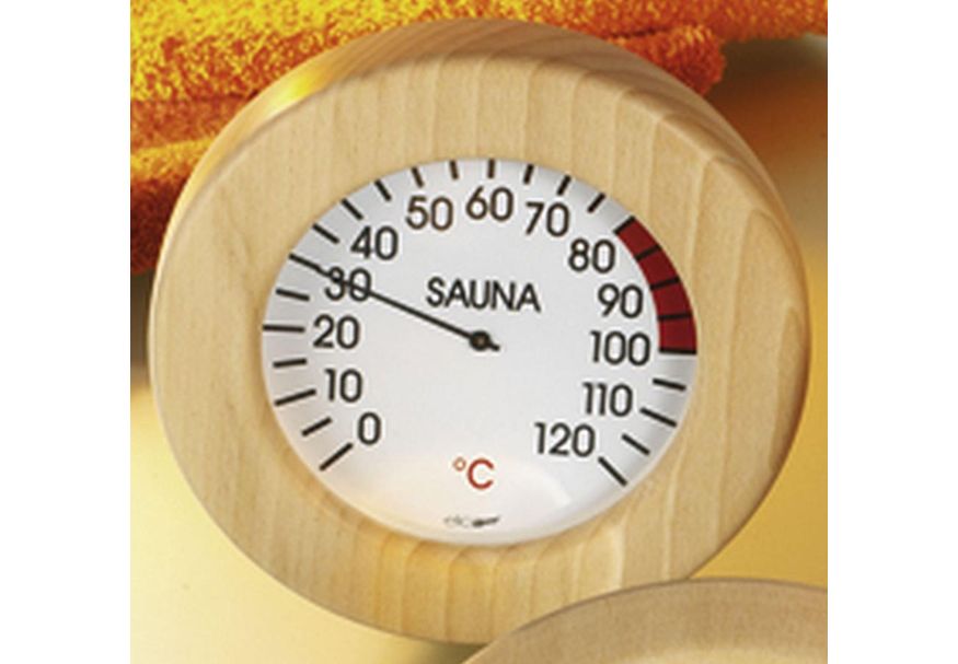 Hot Orange Thermometer hout Foto van Hot Orange Thermometer hout