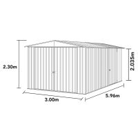 Foto van Absco PE3060HK (E) Highlander Metalen garage