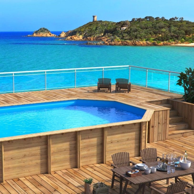 Foto van Procopi Weva Octo+ blauw 75-100 Houten Zwembad