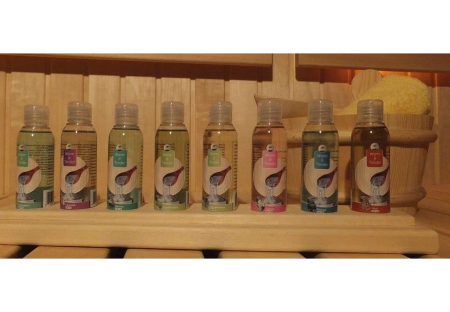 Warm and Tender saunageur cadeauset 8 x 100 ml Foto van Warm and Tender saunageur cadeauset 8 x 100 ml