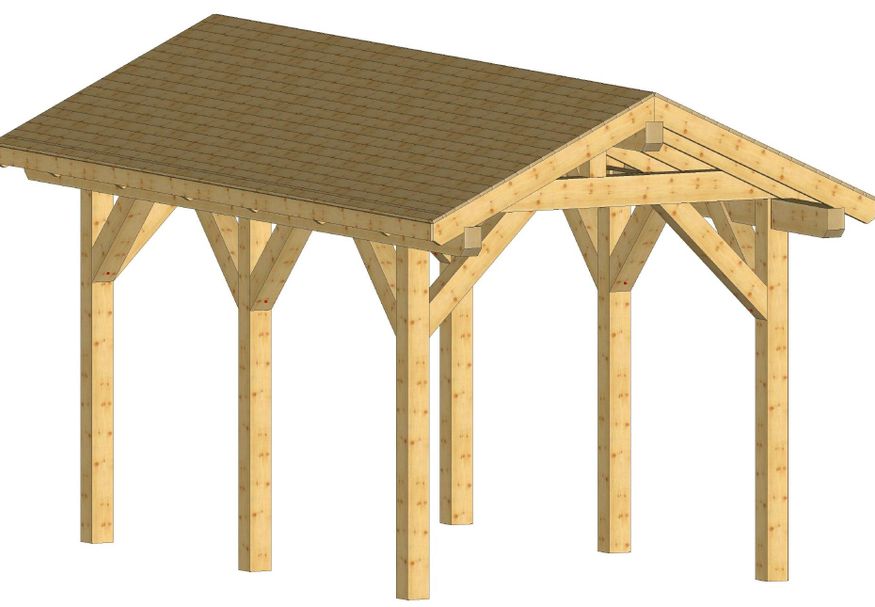 Azalp Carport Andy 250x250 cm Foto von Azalp Carport Andy 250x250 cm