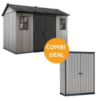 Foto der Keter Oakland 1175 Kunststoff Gartenhaus + Keter High-Store+ Gartenschrank Kombideal