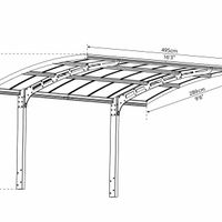 Foto van Palram - Canopia Arizona Breeze Enkele Aluminium Carport