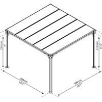 Foto van Palram - Canopia Milano 3000 Aluminium Overkapping