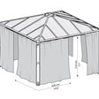 Foto van Palram - Canopia Gazebo Palermo 4300 Gordijn Set Grijs*