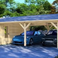 Foto van Graed houten carport met berging Able Small