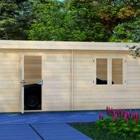 Foto van Graed houten garage Modern