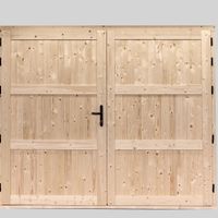 Foto van Graed houten garage met carport Able Large