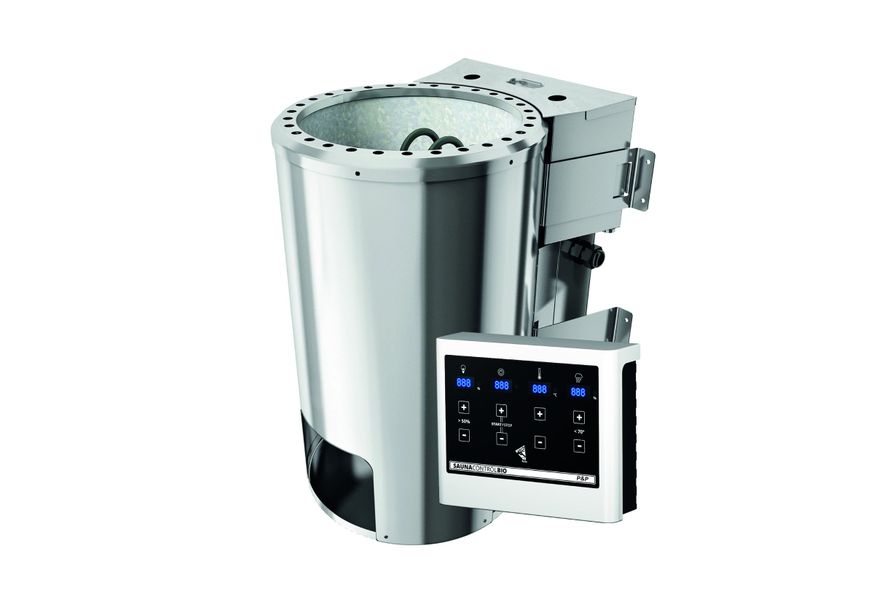 Foto van Karibu combisaunakachel 3,6 kW plug and play + Easy Bio besturing + saunastenen (17152)