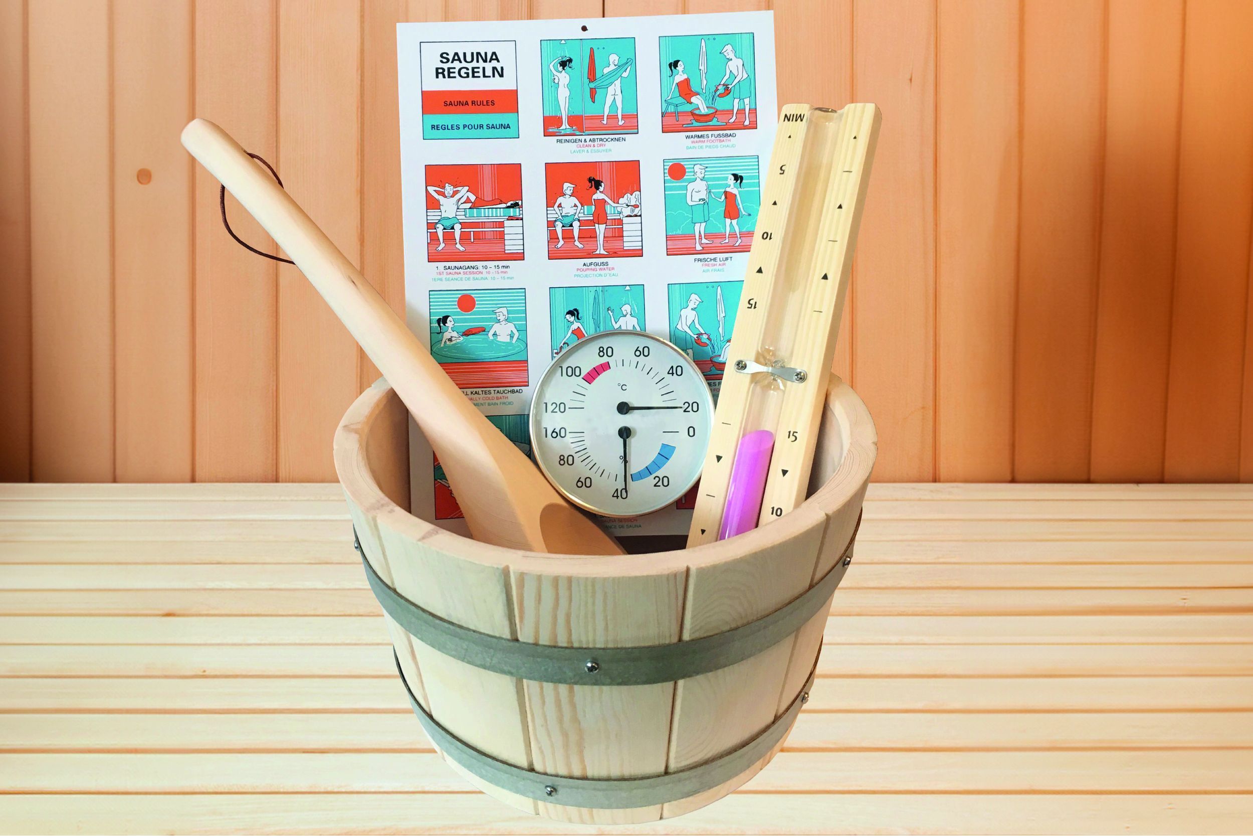 Foto van Karibu Sauna starterset - 6 delig