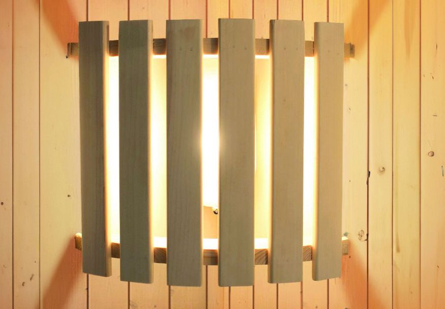 Foto van Karibu saunalamp hoekmodel Modern E27 - krachtstroom (59853)